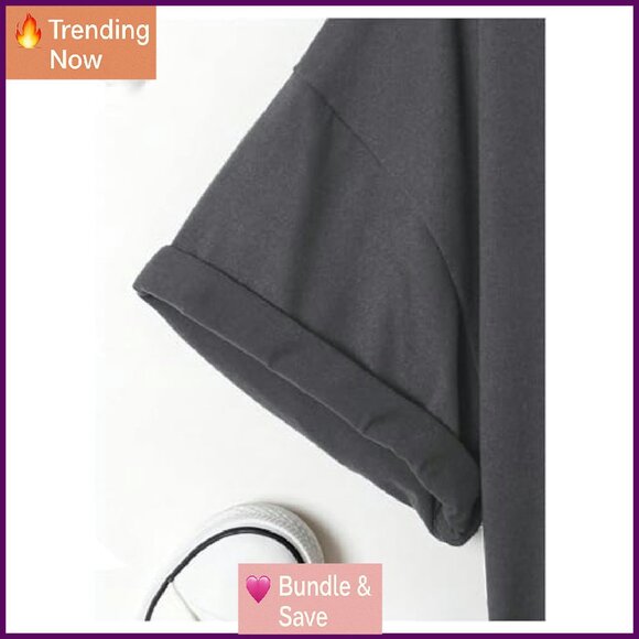 Plus Size Cherry Graphic Tee Loose Fit Short Sleeve Top - Picture 6 of 6